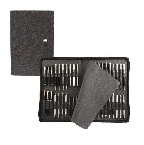 Schwarze Präsentationsmappe für Stifte