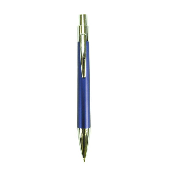 Blauer Kugelschreiber mit goldenen Details