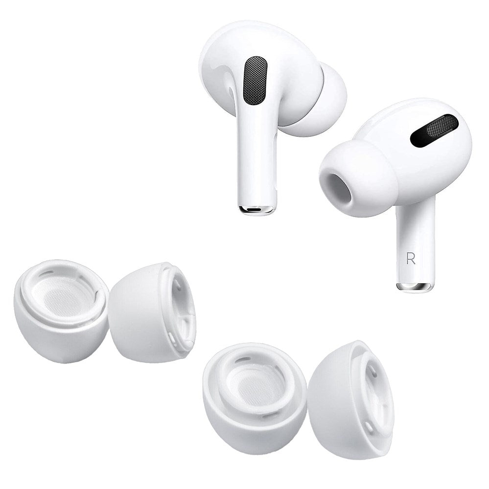 Ersatz Gummi-Ohrstöpsel für Airpods mit Anwendungsbeispiel