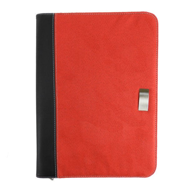 Rot-schwarze Lederkonferenzmappe