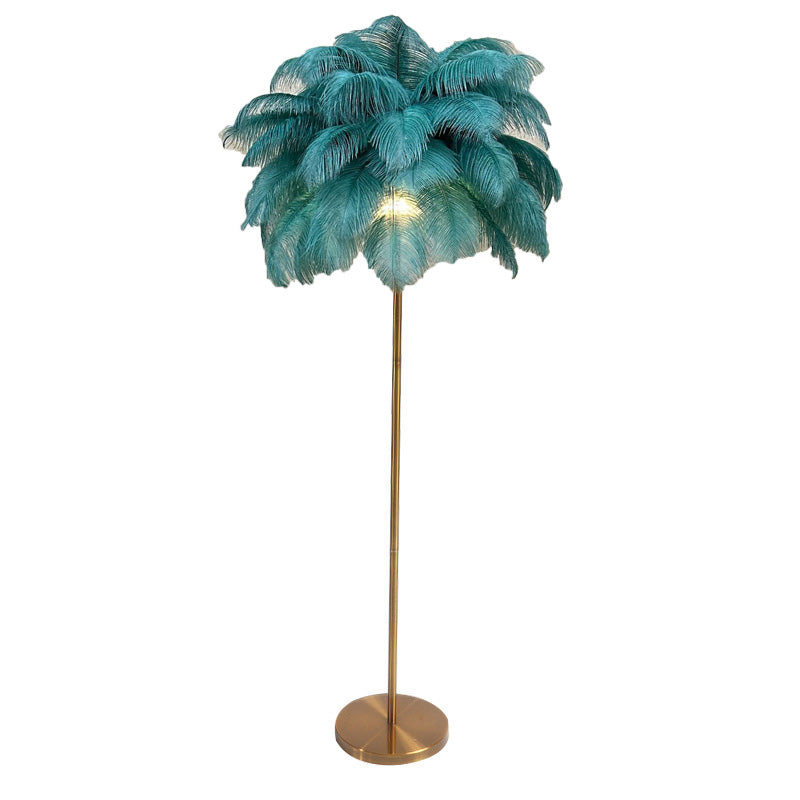Straussenfeder-Stehlampe