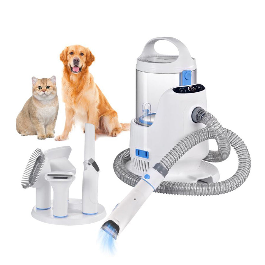 Hundeschermaschine mit Tierhaar-Staubsauger