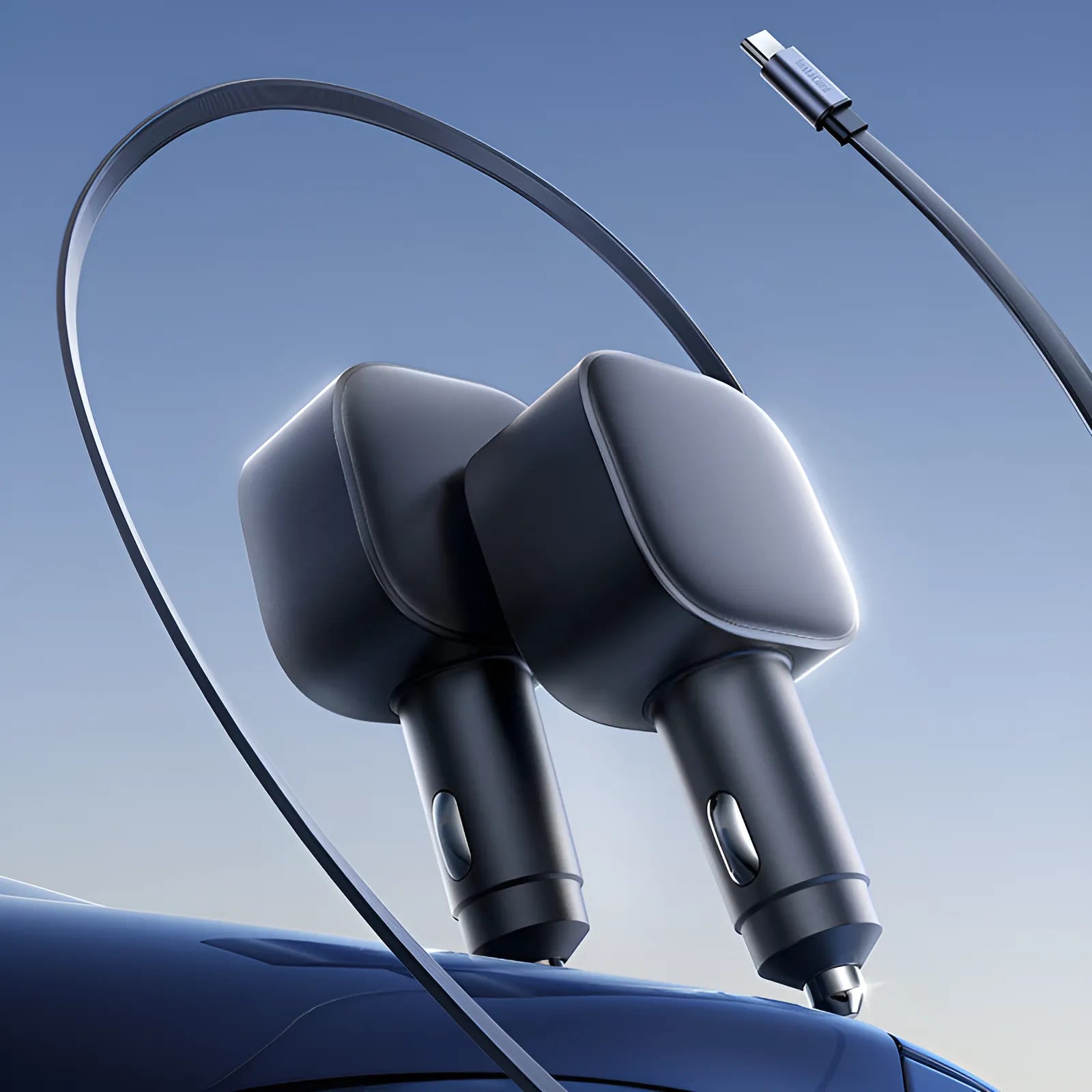 2-in-1 Einziehbarer Car Charger