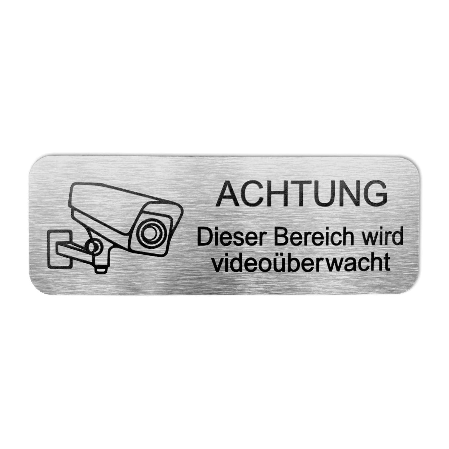 Selbstklebendes Videoüberwachungsschild Set