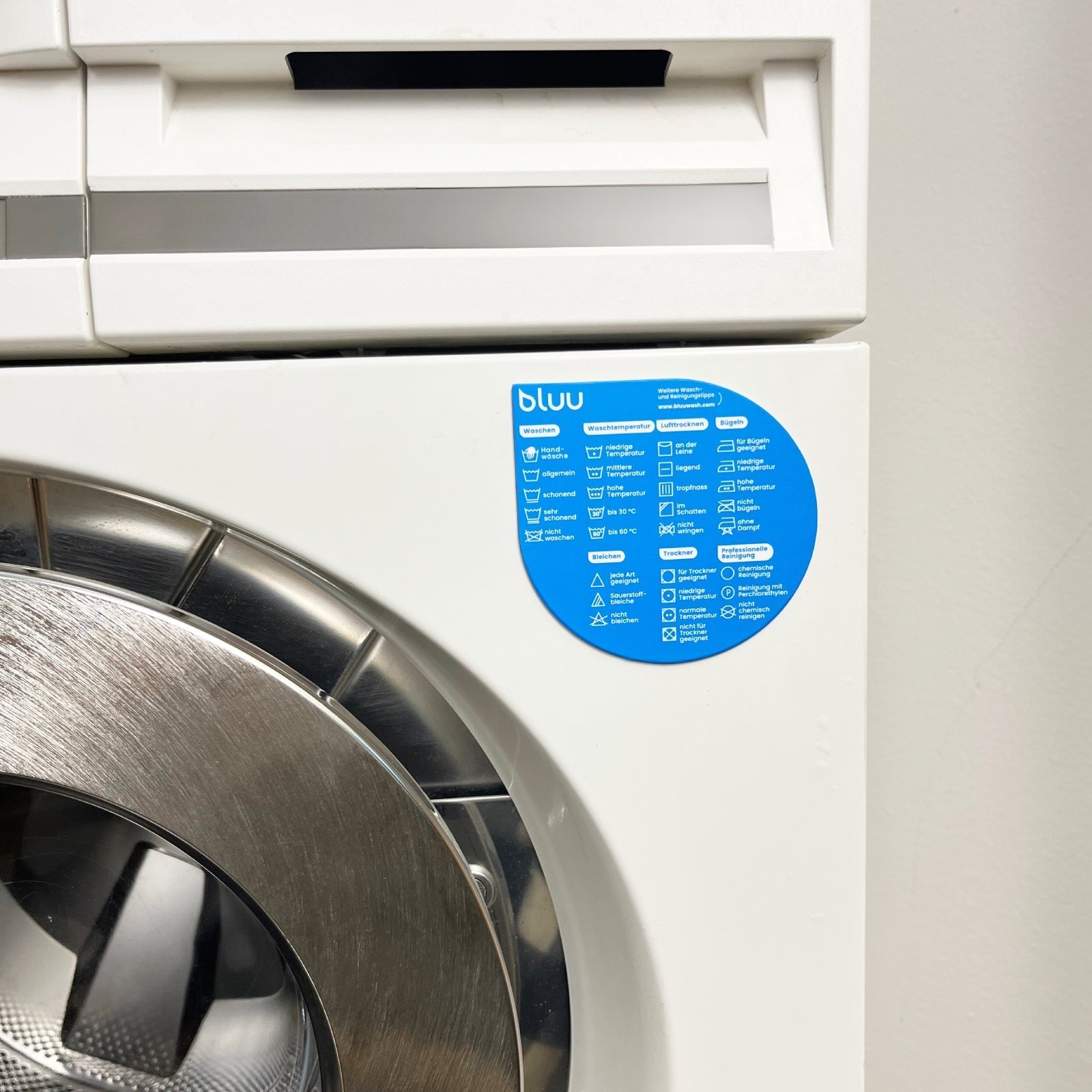 bluu Wash Guide – Magnet mit Waschsymbolen