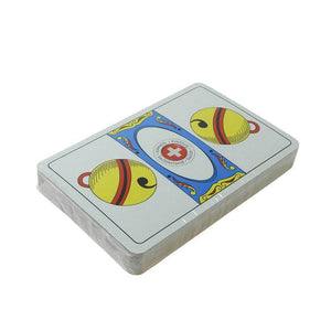 Deutsche Jass Spielkarten schräg von oben