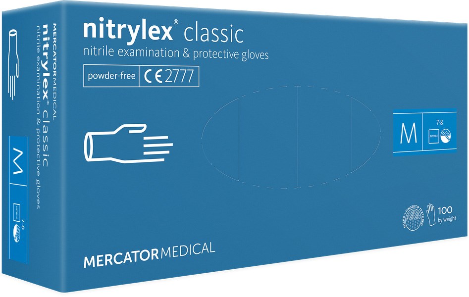 Mercator Nitrylex Classic Handschuhe Blue 100 Stk./Box - novistore.ch