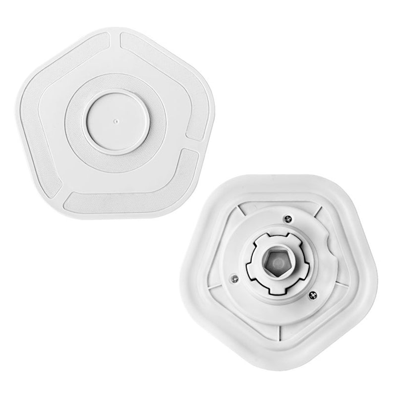 Weisses Mop-Board für Staubsauger von oben und von unten