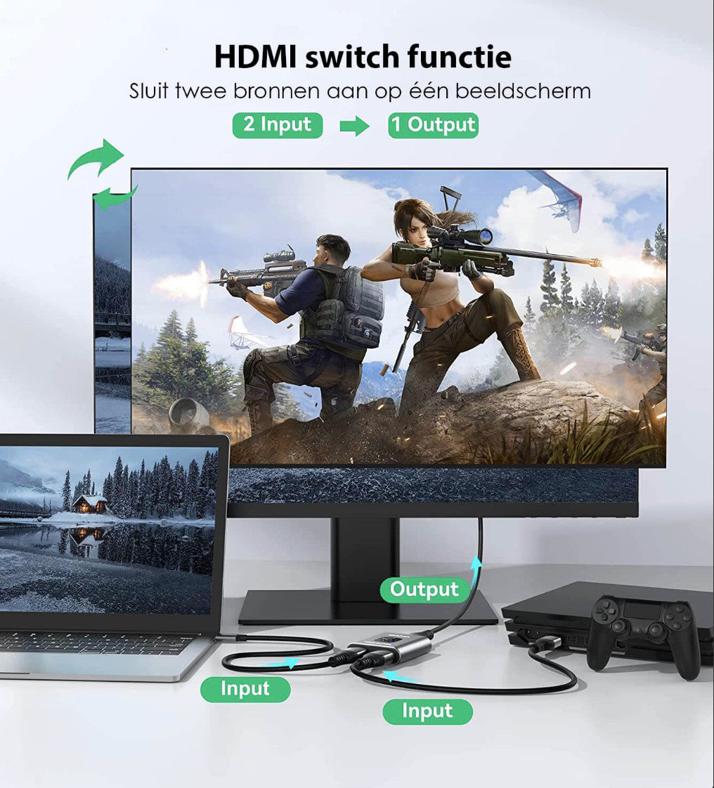 HDMI-Switcher 2-in-1 Ausgang