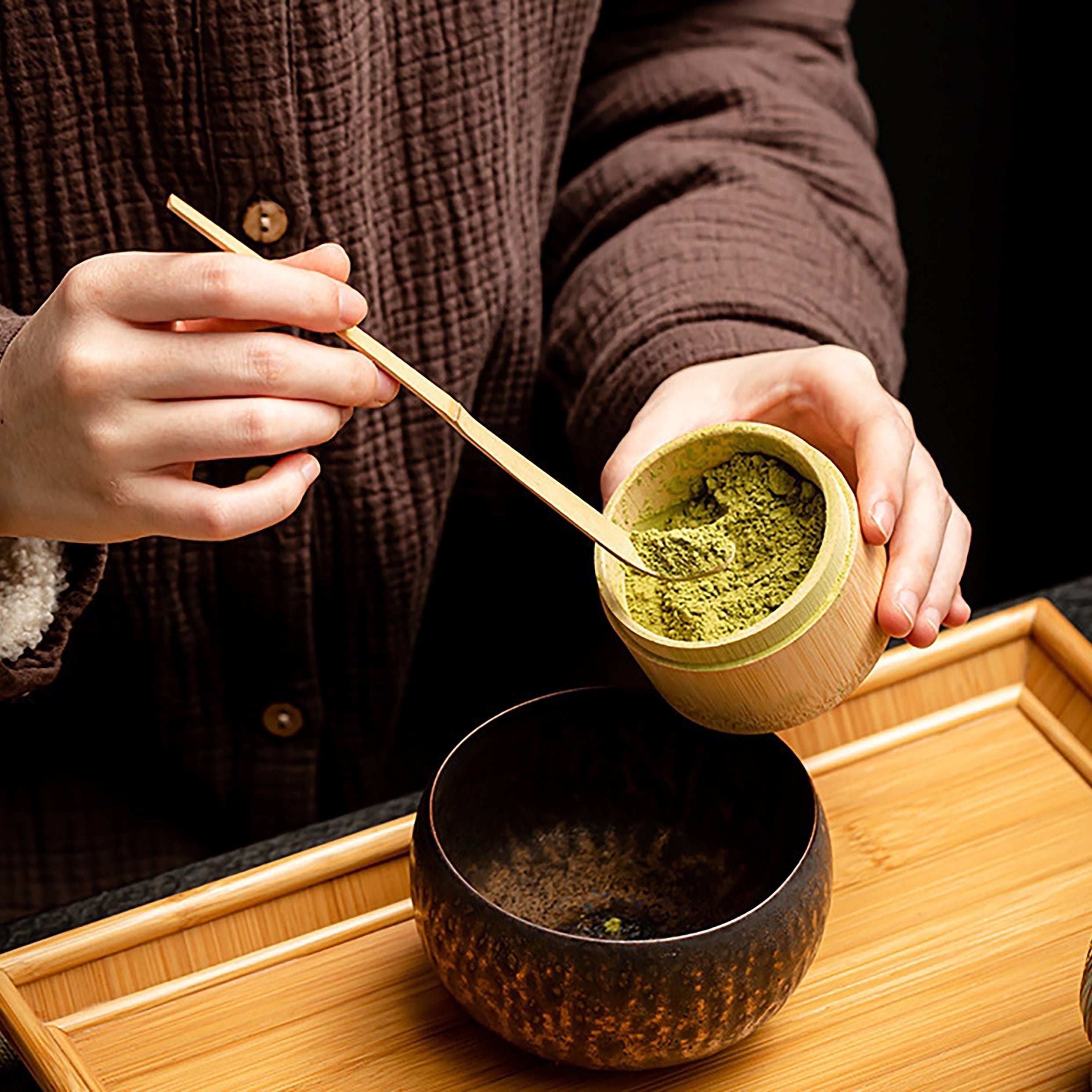 Matcha Bambuslöffel