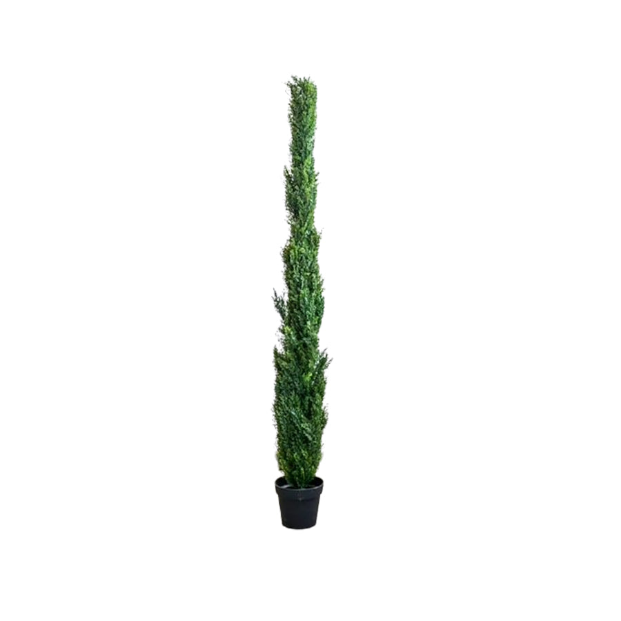 Kunstbaum Thuja 180 cm – Künstliche Zypresse im Topf für Innen & Aussen